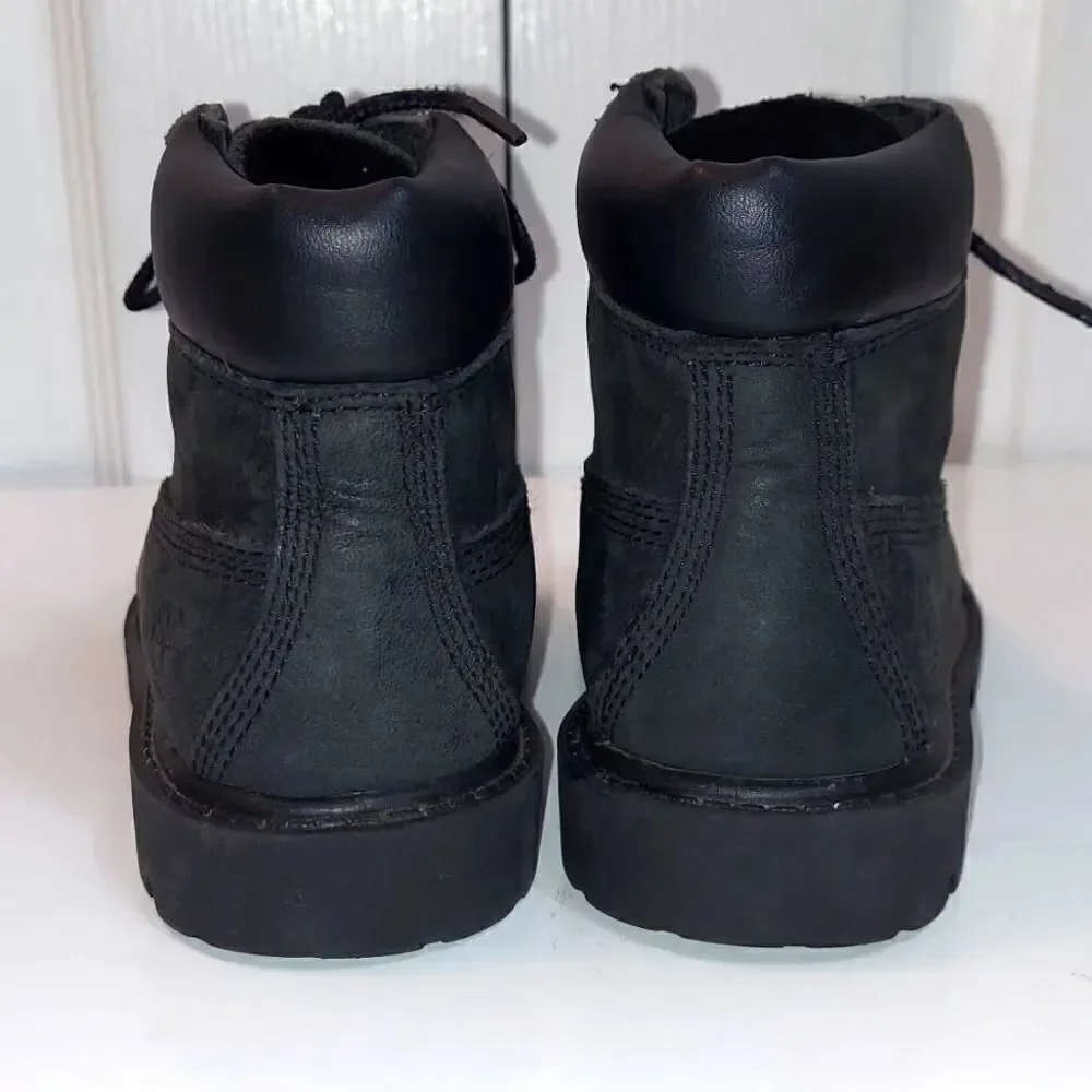 Timberland Black Nubuck Leather Boots Sz 9